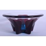 A FRENCH LALIQUE TRI COLOUR GLASS BOWL of deco inspiration. 13 cm wide.