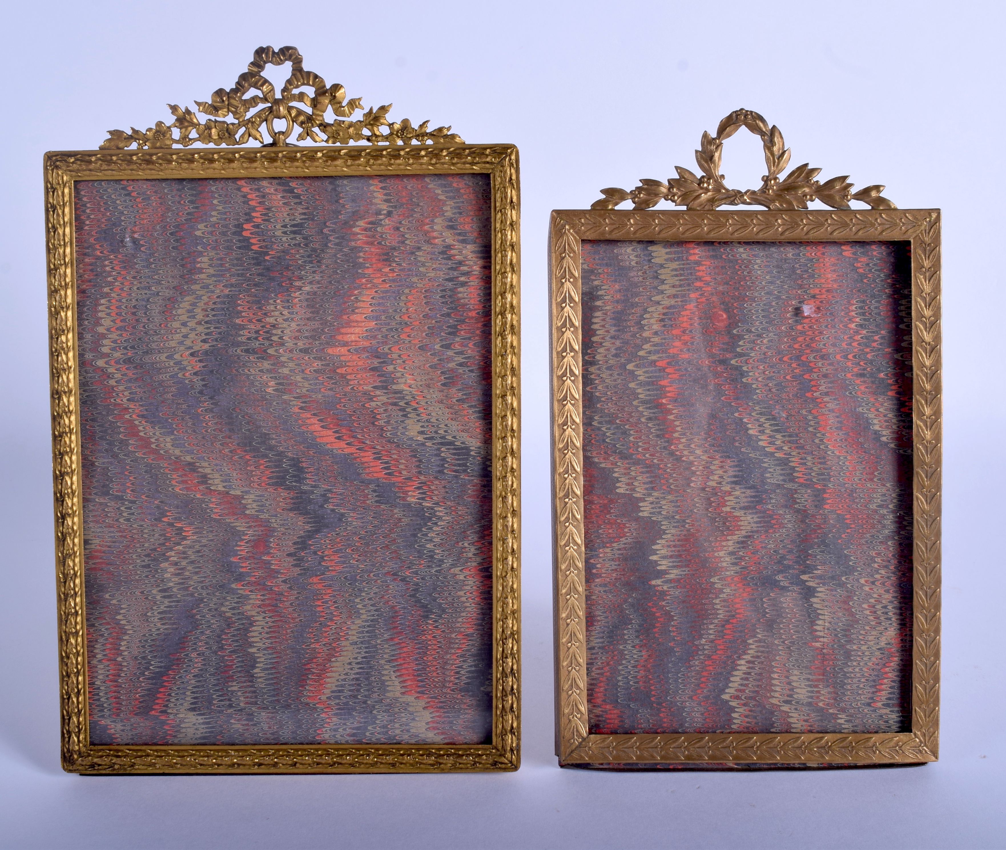 TWO ANTIQUE FRENCH EMPIRE FRAMES. Largest 20 cm x 14 cm. (2)