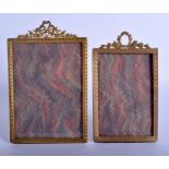 TWO ANTIQUE FRENCH EMPIRE FRAMES. Largest 20 cm x 14 cm. (2)