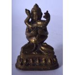 AN ANTIQUE INDIAN BRONZE EROTIC FIGURE. 9 cm x 5 cm.