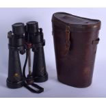 A PAIR OF BARR & STROUD MILITARY BINOCULARS. 25 cm x 14 cm.