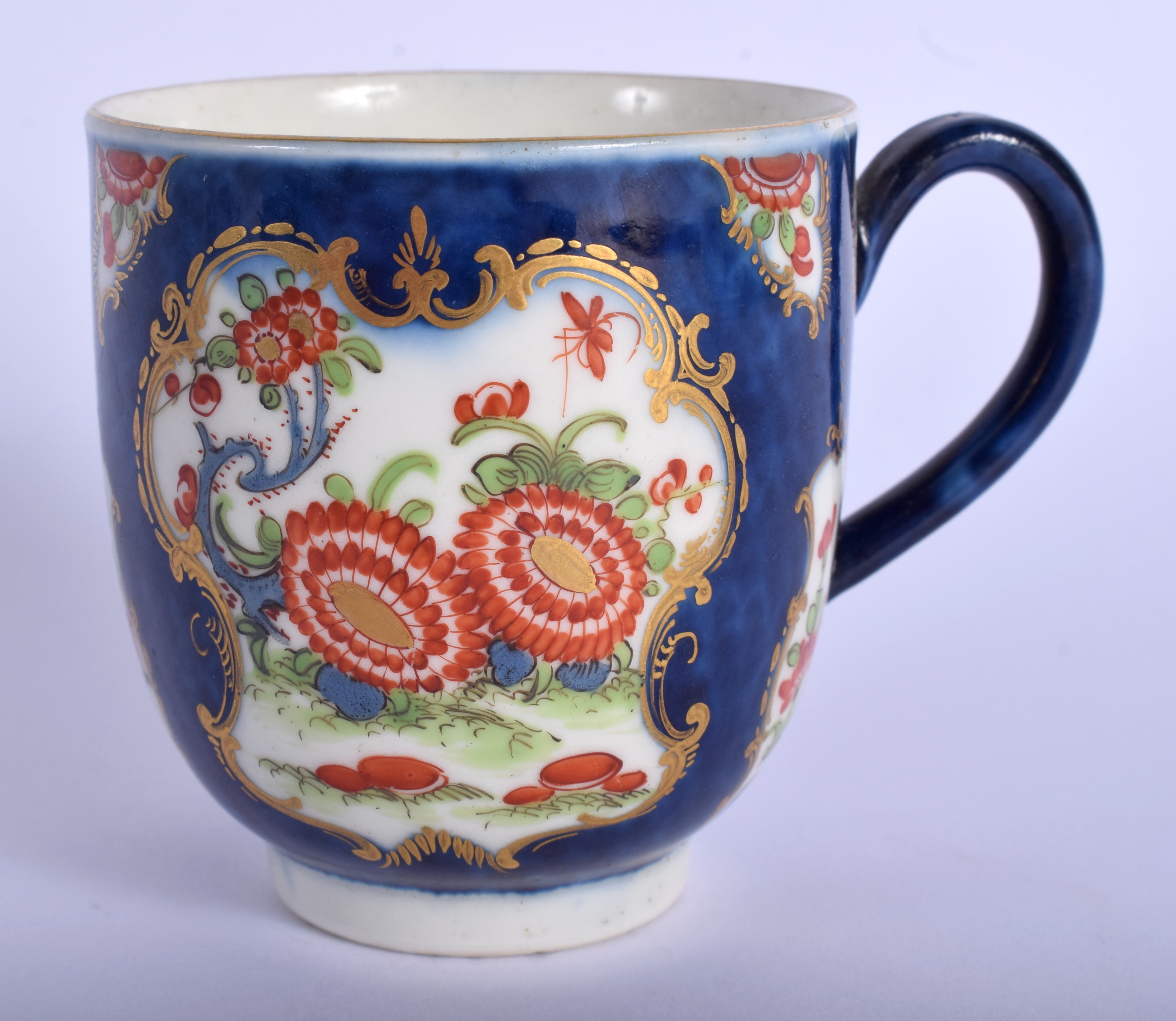 18th c. English porcelain coffee cup probably Worcester. 6.5cm high