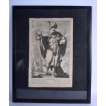 A 17TH CENTURY FRENCH ENGRAVING by Abraham Bosse (1602-1686). Image 40 cm x 21 cm.