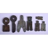 ASSORTED CHINESE BRONZE SEALS 20th Century. (qty)