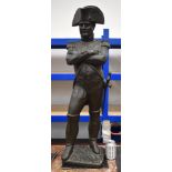 Emile Guillemin Hippolyte Guillemin (1841-1907) Napoleon, bronze modelled upon a square form base.