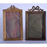 TWO ANTIQUE FRENCH EMPIRE FRAMES. 8.5 cm x 11.5 cm. (2)