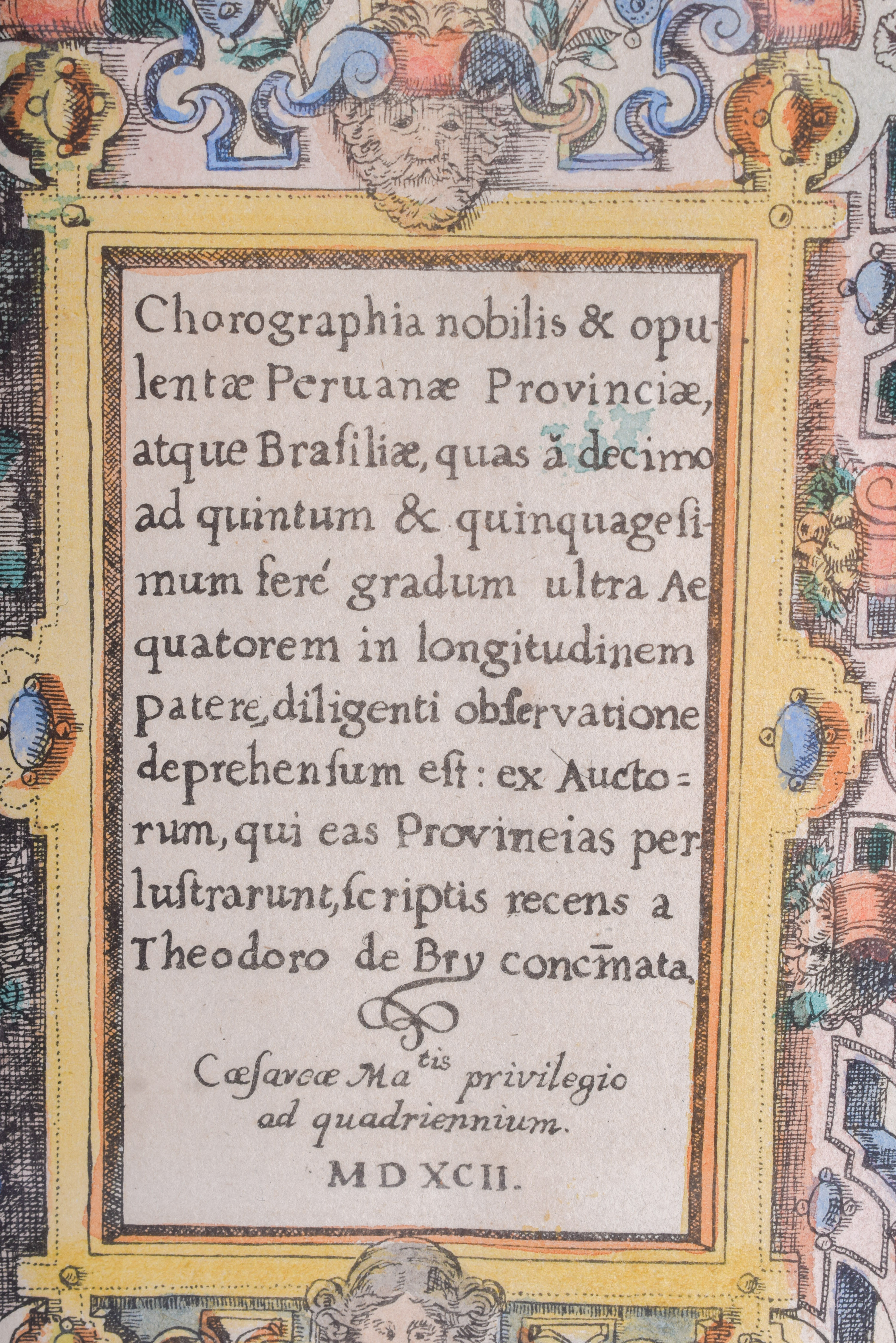 AN EARLY CONTINENTAL MAP OF SOUTH AMERICA depicting the voyages of Johann Van Stadden & Jean de Lery - Image 2 of 5