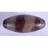 AN INDIAN LINGAM BANDED AGATE STONE. 13 cm x 5 cm.