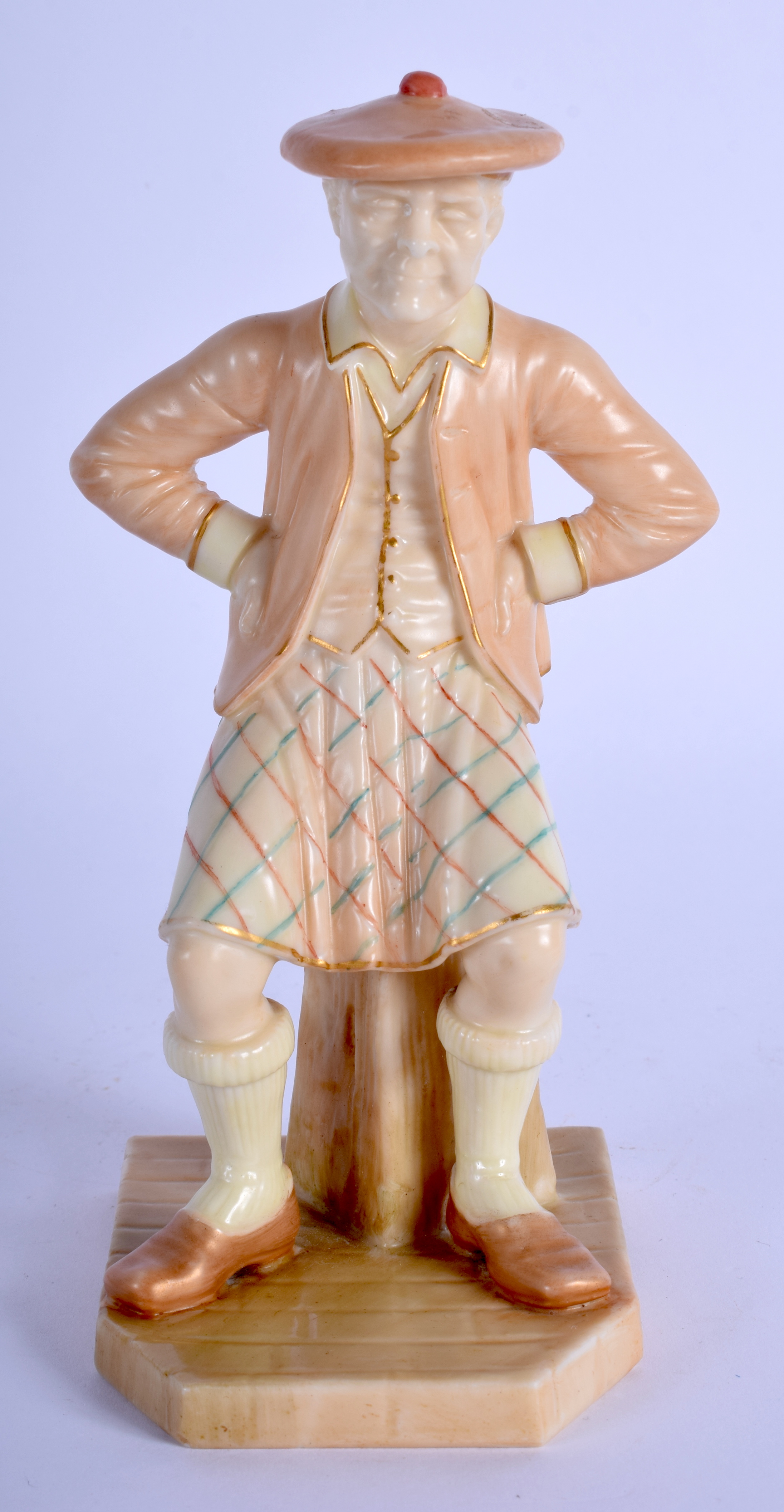 Royal Worcester figure of a man with a beret, the Scotsman from the Countries of the World series c.