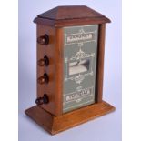 AN EDWARDIAN REVOLVING DESK CALENDAR. 14 cm x 8 cm.