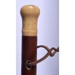 A GEORGE III IVORY HANDLED WALKING CANE. 86 cm long.