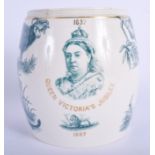 A VERY UNUSUAL 19TH CENTURY ENGLISH QUEEN VICTORIA'S JUBILEE BARREL printed with animals from across
