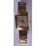 A VINTAGE GOLD PLATED OMEGA WRISTWATCH. 2.75 cm wide.