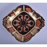 Royal Crown Derby acorn handled dish painted with pattern 1128 date for 1921. 21 cm wide