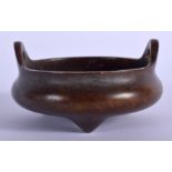 A CHINESE BRONZE CENSER. 8 cm wide, internal width 6.5 cm.