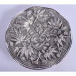 A SCOTTISH HAMILTON SILVER THISTLE DISH. 271 grams. 17 cm wide.