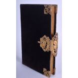 AN ANTIQUE GOLD MOUNTED BOOK dated 1853. 17 cm x 11 cm.