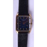 A LADIES PATEK PHILIPPE 18CT GOLD PLATED WRIST WATCH. 2 cm wide.