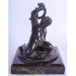 A GOOD EARLY 18TH CENTURY ITALIAN BRONZE FIGURE OF THE INFANT HERCULES modelled wrestling a serpent