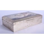 A 1960S ENGLISH SILVER AND ENAMELLED CIGARETTE CASE. Birmingham 1962. 470 grams. 16 cm x 9 cm.