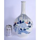 A LARGE 17TH CENTURY JAPANESE EDO PERIOD KAKIEMON BOTTLE VASE painted with floral sprays. 35 cm high