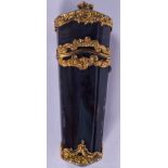 A FINE GEORGE III YELLOW METAL AGATE AND DIAMOND ETUI. 9.5 cm x 3.25 cm.