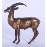 A LOVELY 19TH CENTURY EUROPEAN BRONZE FIGURE OF A DEER possibly Austrian, well modelled upon all fou