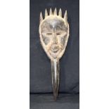 AFRICAN TRIBAL DAN MAOU MASK. Ivory Coast. 50cm x 16cm