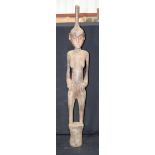 AFRICAN TRIBAL SENUFO RHYTHM POUNDER. Ivory Coast. 107cm x 17cm