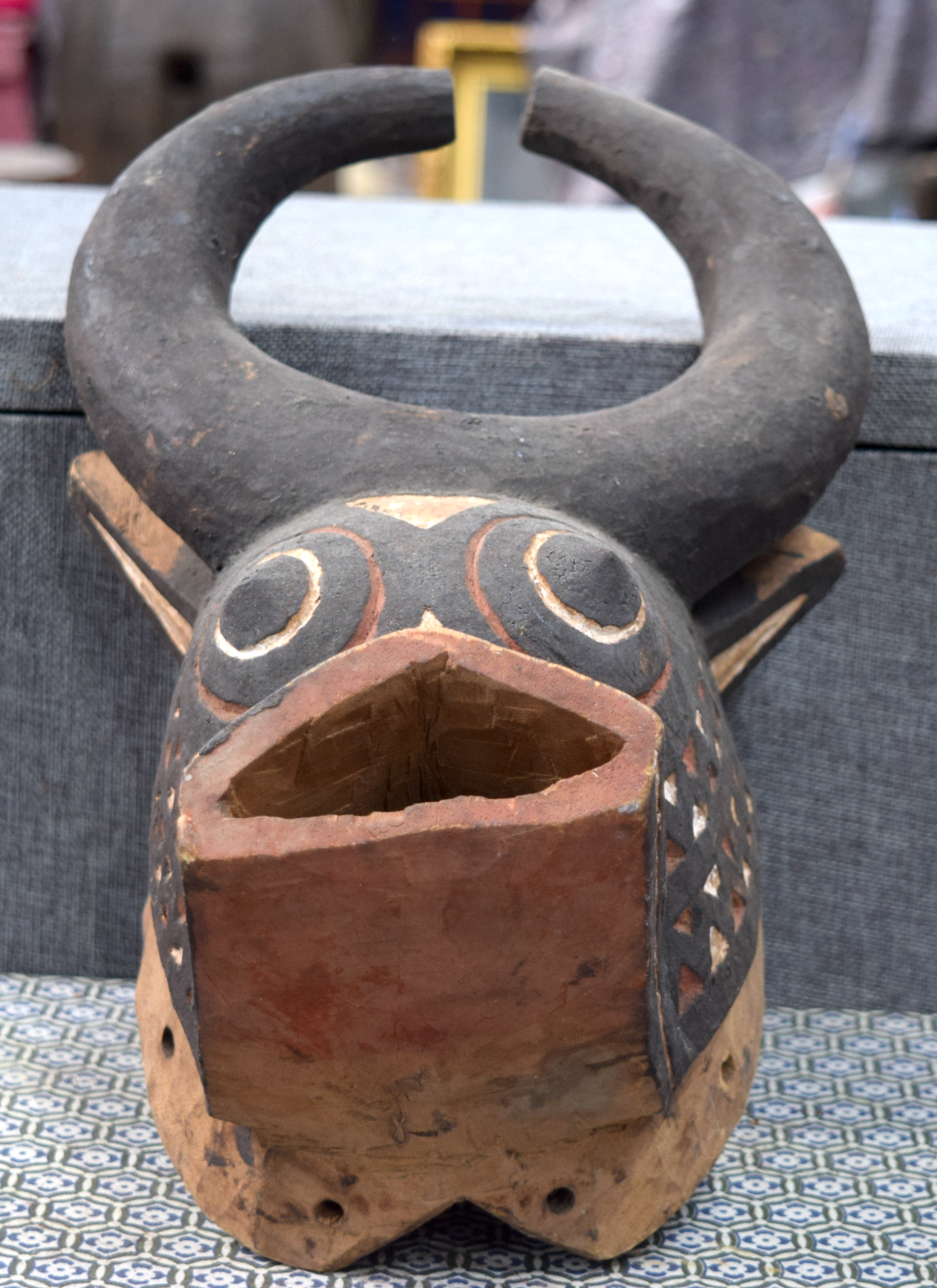 AFRICAN TRIBAL BWA BUFFALO MASK. Burkina Faso. 37cm x 23cm