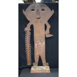 AFRICAN TRIBAL IRON FIGURE. 65cm x 31cm