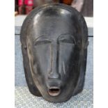 AFRICAN TRIBAL BAULE MASK. Ivory Coast. 30cm x 12cm