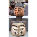 AFRICAN TRIBAL YORUBA GELEDE MASK. Nigeria. 47cm x 24cm