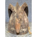 AFRICAN TRIBAL MOSSI WAN-PESEGO (RAM) MASK. Burkina Faso. 34cm x 14cm