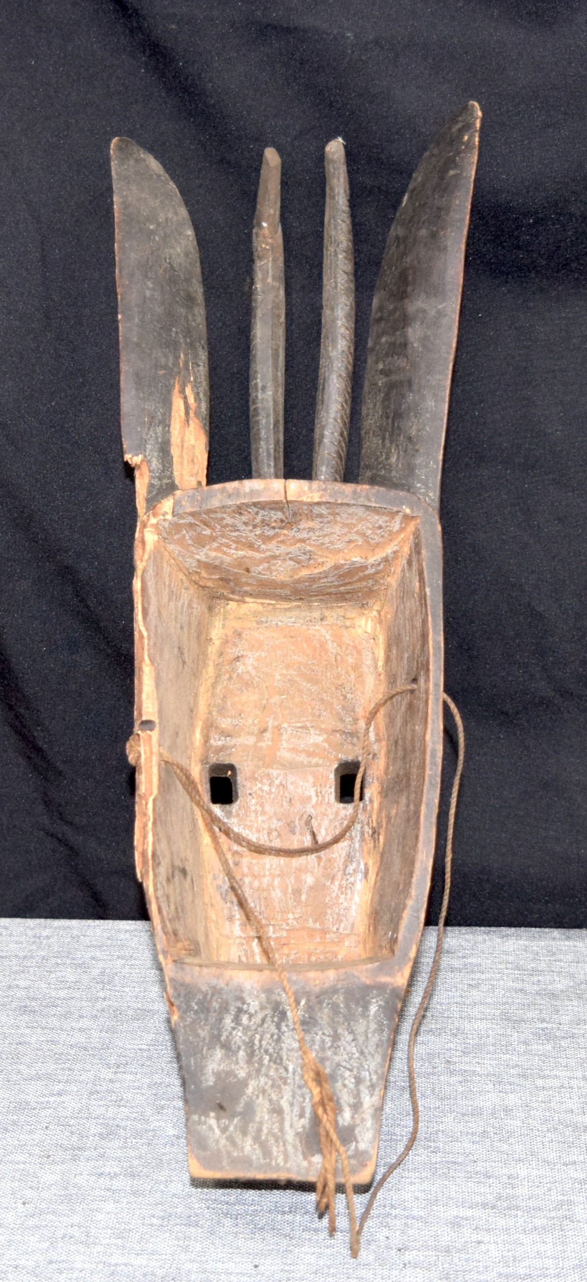 AFRICAN TRIBAL BAMANA KORE MASK. Mali. 53cm x 14cm - Image 2 of 2