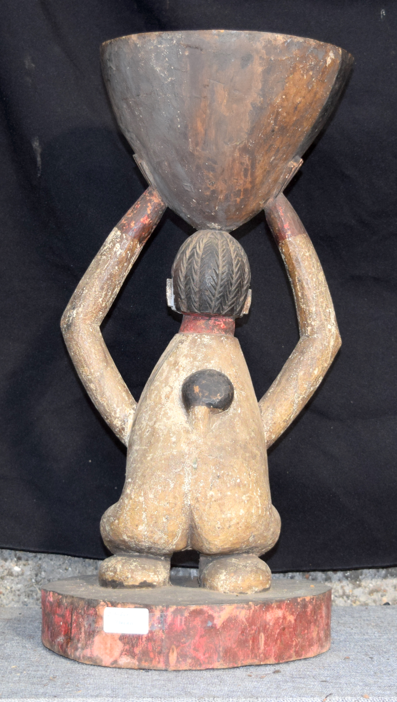 AFRICAN TRIBAL FIGURAL POT. Nigeria. 51cm x 24cm - Image 3 of 3