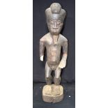 AFRICAN TRIBAL BAULE FIGURE. Ivory Coast. 76cm x 22cm