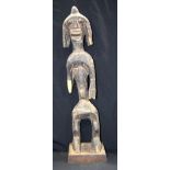 AFRICAN TRIBAL MUMUYE LAGANANA FIGURE. Nigeria. 55cm x 13cm (figure)