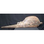 AFRICAN TRIBAL BAGA BIRD MASK. Guinea. 23cm x 80cm