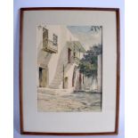 Continental School (C1900) Watercolours, Grand tour scenes. Image 31 cm x 21 cm. (3)