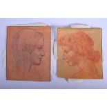 Continental School (18th/19th Century) Sketches, Pair. Images 9 cm x 12 cm. (2)