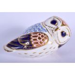Royal Crown Derby paperweight of a owl. 14cm wide