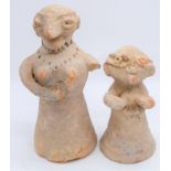 Two Terracotta figures 18cm