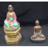 A Chinese bronze Buddhas and bronze Tibetan buddha