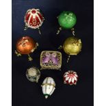 Collection of enamelled eggs qty