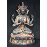 A Chinese Tibetan Bronze Buddha. 50cm x 33 cm