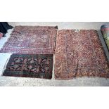 Pair of Turkman rugs plus smaller Rug. largest 201cm x 154cm (3)