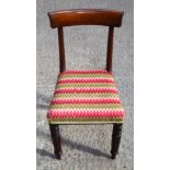 A Victorian child's upholstered seat, possibly a Gillows model. 65cm x 33cm.