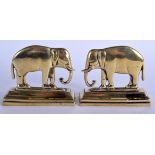 A RARE PAIR OF 19TH CENTURY JUMBO THE ELEPHANT PAPER WEIGHTS. 11 cm x 9 cm.