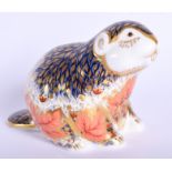 Royal Crown Derby paperweight of a Riverbank Beaver, limited Edition no. 1719, dated 18.5.02, gold